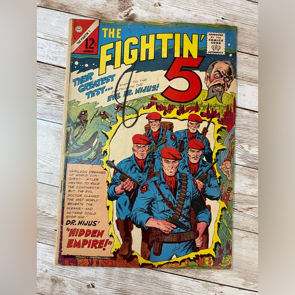 Vintage 1966 Charlton Comics #36 The Fightin’ 5 Comic Book